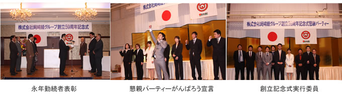 創立記念式典と懇親パーティーの様子